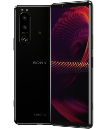 Sony Xperia 5 Mark III smartphone with 6.1-inch OLED display, triple rear camera, and Snapdragon 888 processor